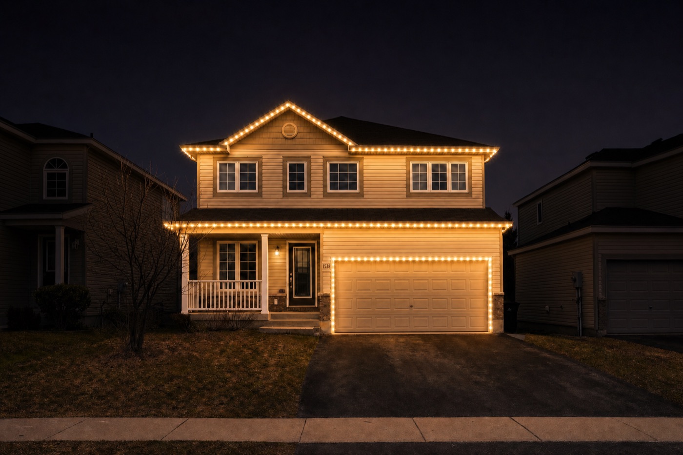 Same home after permanent LED lighting