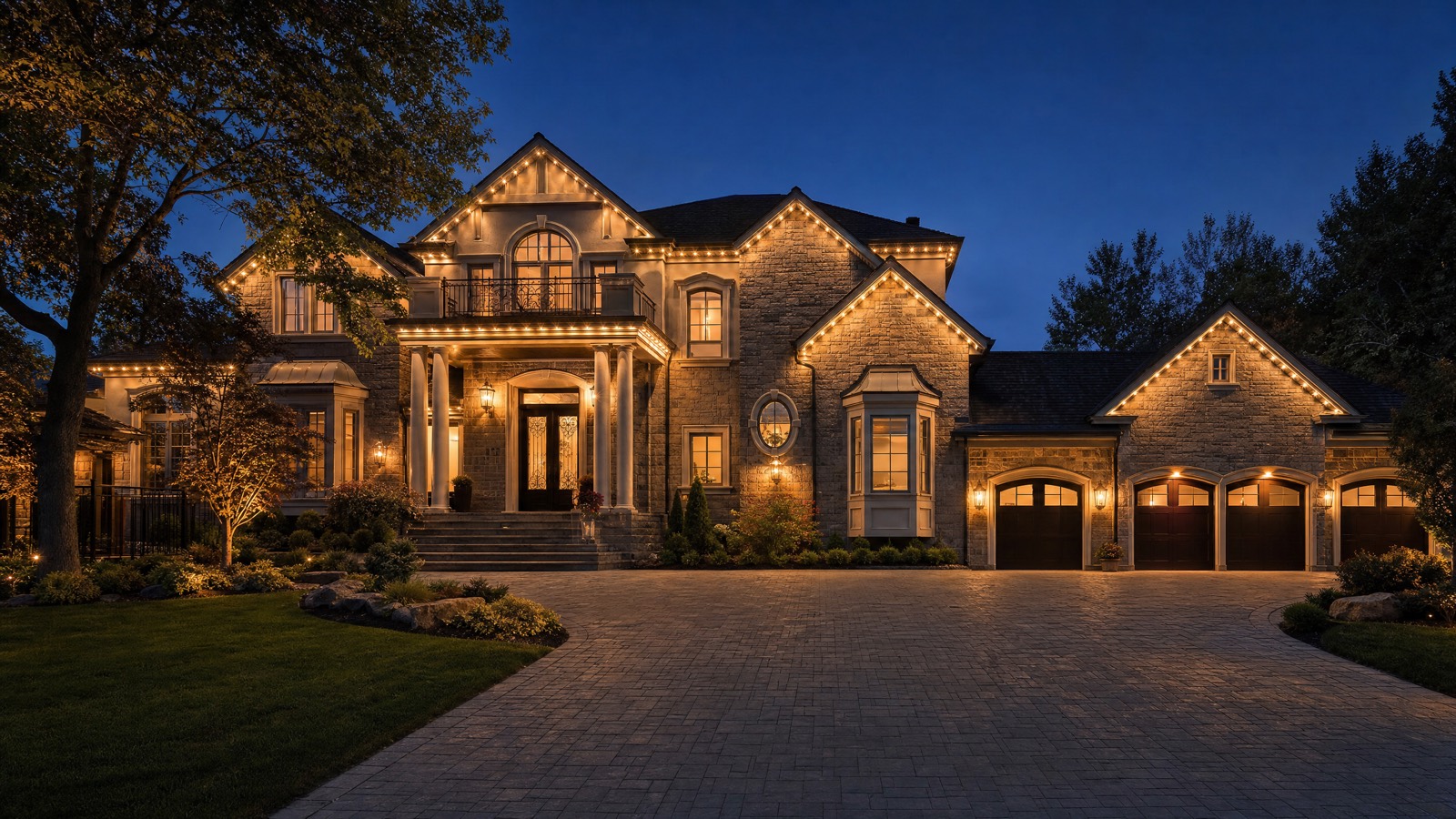 Home lit with permanent LED lighting